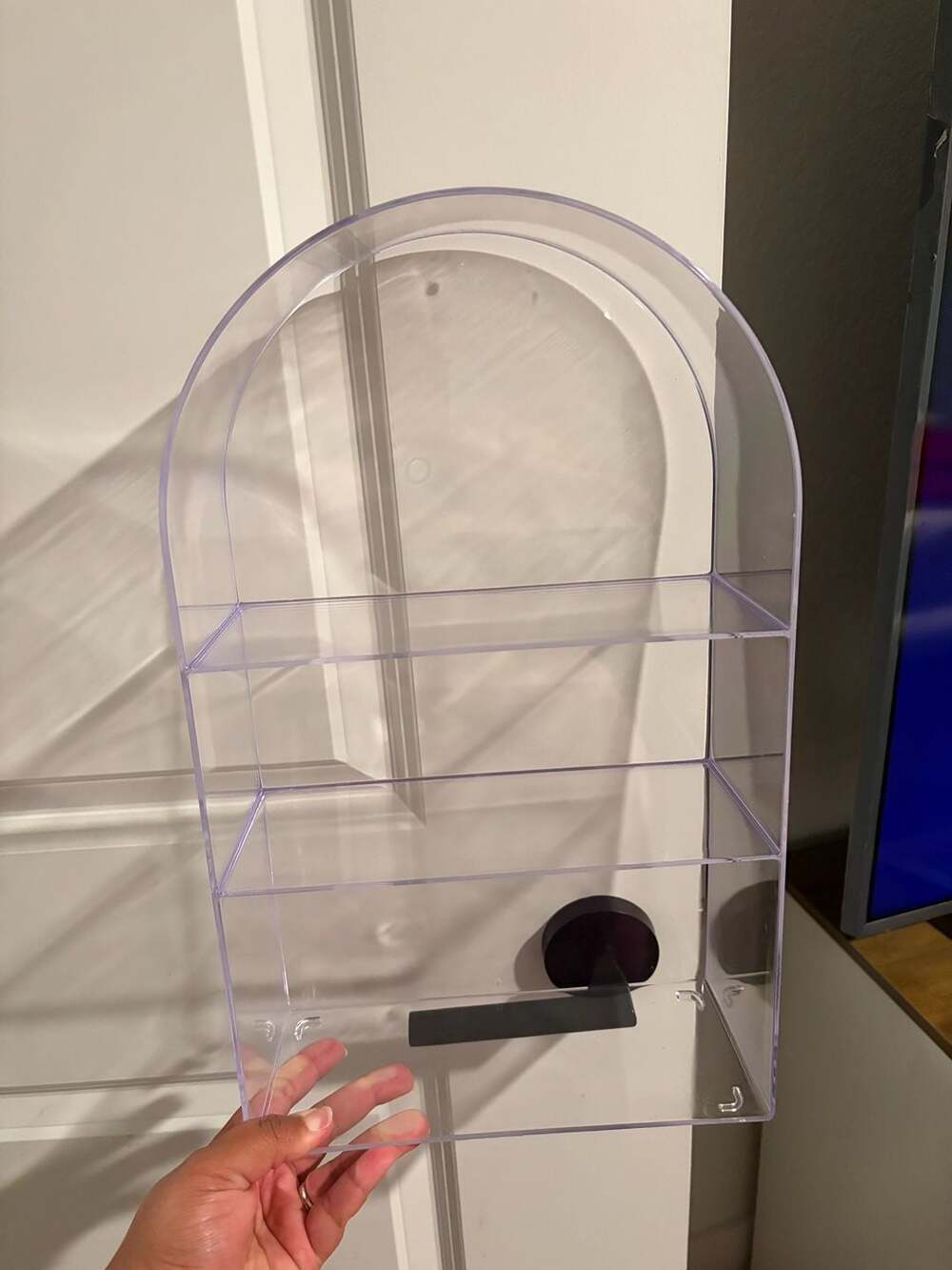 Clear Acrylic Arched Top 3-Tier Display Shelf Organizer